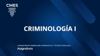 Criminología I